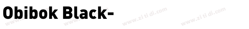 Obibok Black字体转换